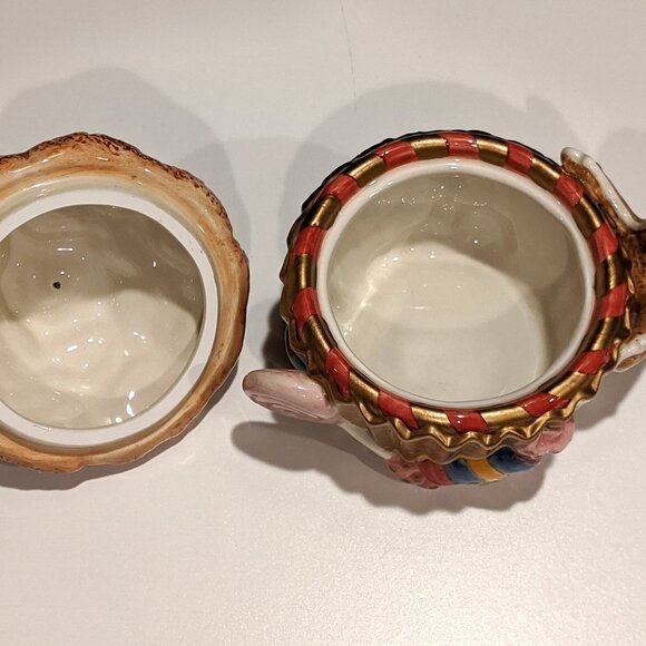 Fitz and Floyd Essentials Christmas Trinket Box or Sugar Bowl - Picture 3 of 4